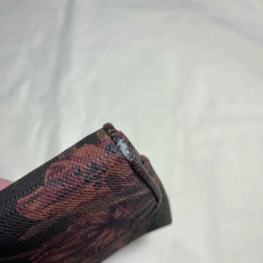 Gitano Fall Colors 90’s Floral Clutch-Matching Checkbook Cover, Snap in Key Ring